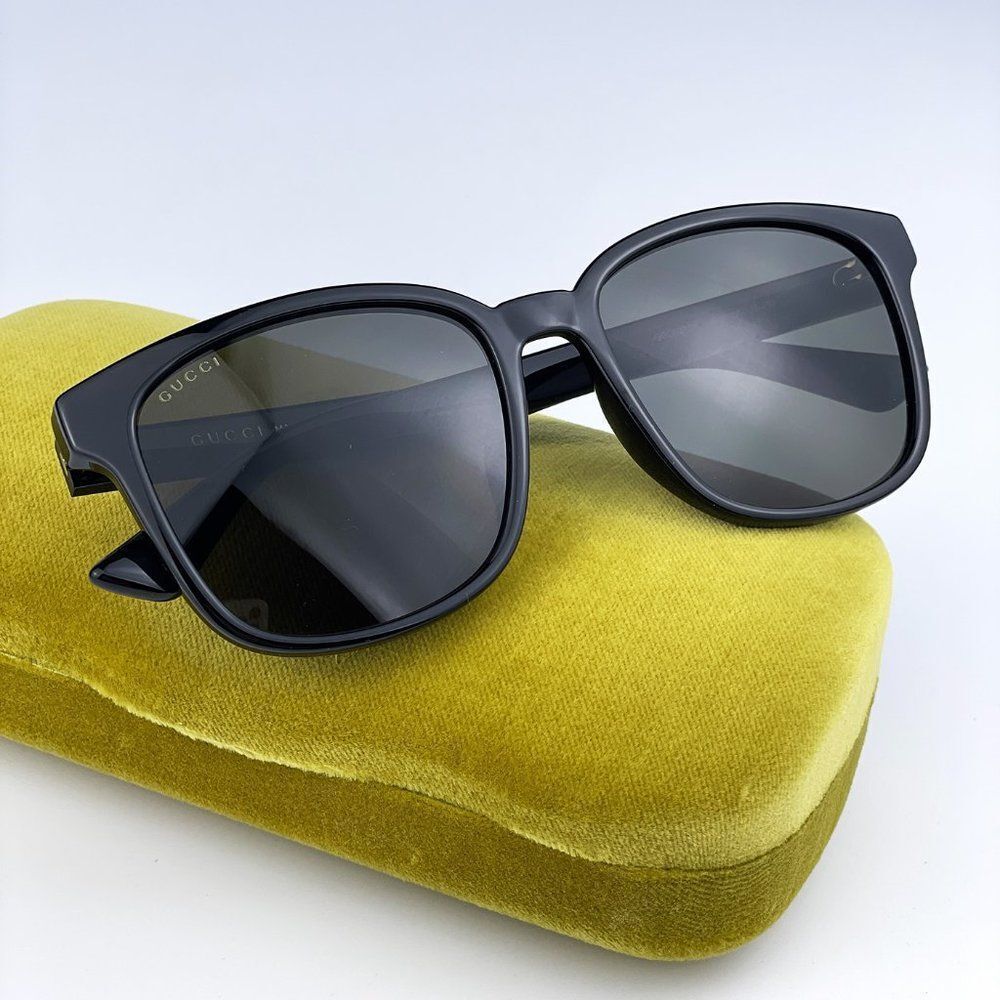 Brand NEW Gucci GG0637SK 001 Black Grey Unisex Sunglasses